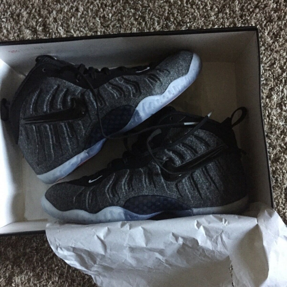 nike little posite pro foamposite tech fleece wool